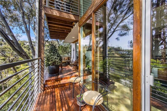 1503 Skylark Ln, Los Angeles, CA 90069 - view of wooden deck