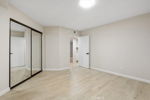 2903 Yucatan Pl Unit A, Diamond Bar, CA 91765 - unfurnished bedroom featuring visible vents, a closet, baseboards, and light wood-style floors