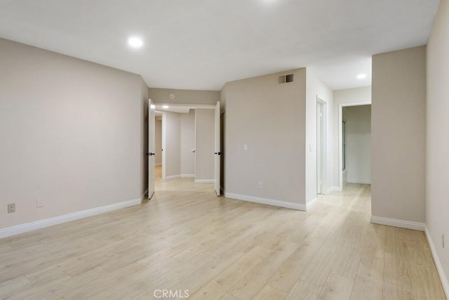 2903 Yucatan Pl Unit A, Diamond Bar, CA 91765 - empty room with light wood finished floors, baseboards, visible vents, and recessed lighting