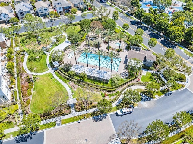 birds eye view of property featuring a residential view