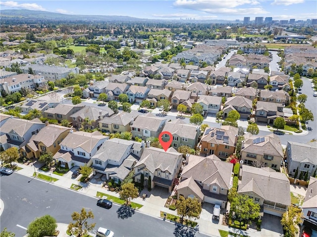 aerial view featuring a residential view