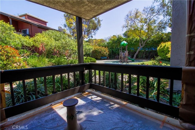 view of balcony