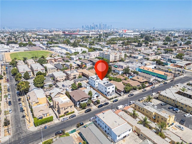 aerial view featuring a view of city