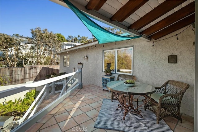 exterior space featuring fence