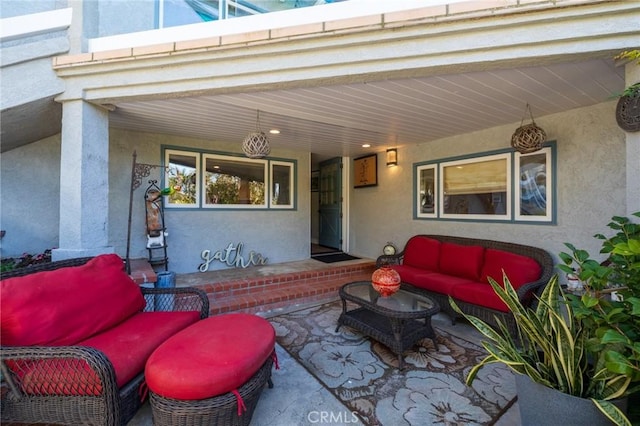 view of patio / terrace featuring an outdoor hangout area