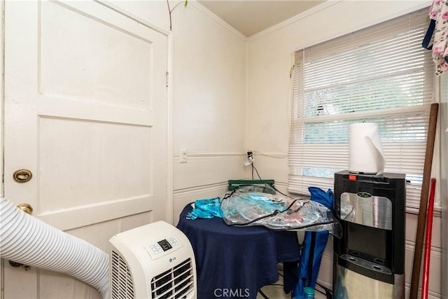 bedroom featuring ornamental molding