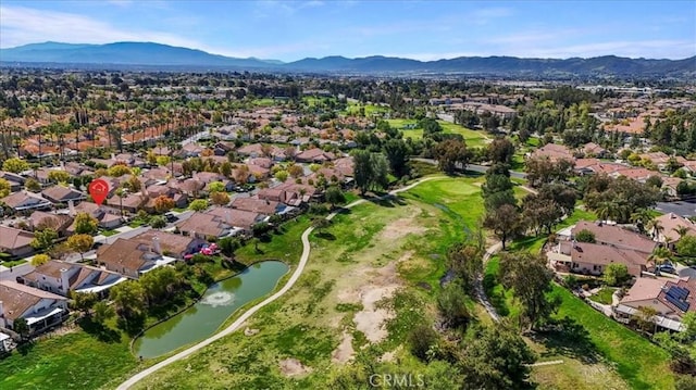 40636 Via Jalapa, Murrieta, CA 92562 - drone / aerial view featuring a water and mountain view, golf course view, and a residential view