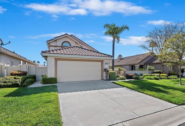 40636 Via Jalapa, Murrieta, CA 92562 - view of front of home featuring an attached garage, a front lawn, stucco siding, concrete driveway, and a tiled roof