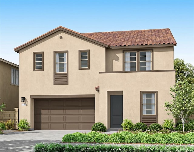 3816 Crossen Dr, Corona, CA 92883 - view of front of property featuring stucco siding, concrete driveway, a garage, and a tile roof