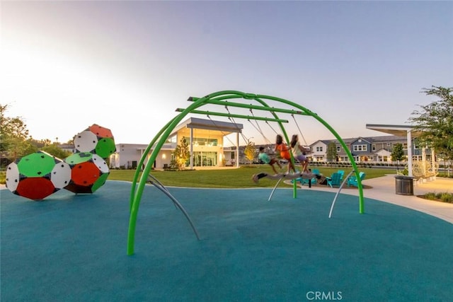 3816 Crossen Dr, Corona, CA 92883 - playground at dusk featuring a yard