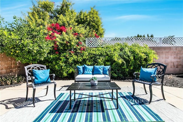 9038 Whitaker Ave, Northridge, CA 91343 - fenced backyard featuring a patio area and an outdoor hangout area