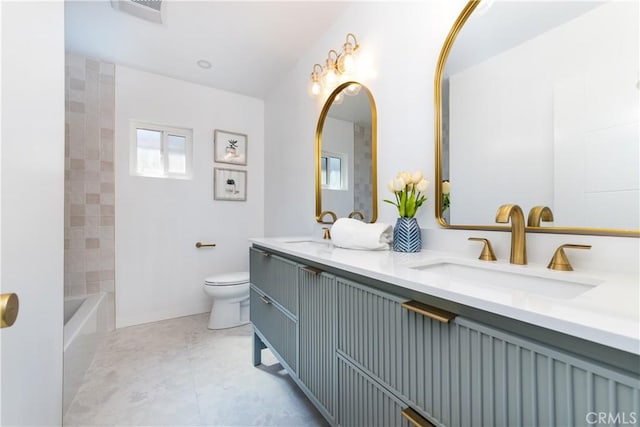 9038 Whitaker Ave, Northridge, CA 91343 - bathroom featuring double vanity and  shower combination