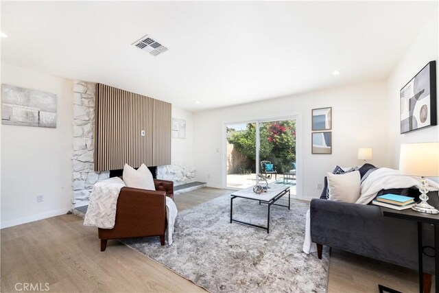 9038 Whitaker Ave, Northridge, CA 91343 - living area with wood finished floors and recessed lighting