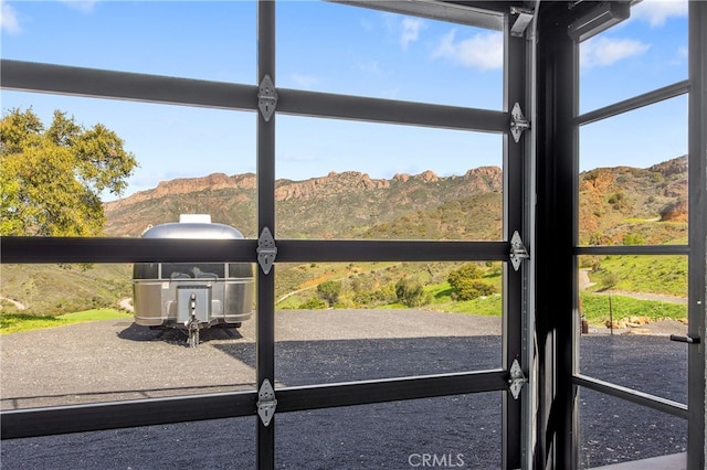 interior details with a mountain view