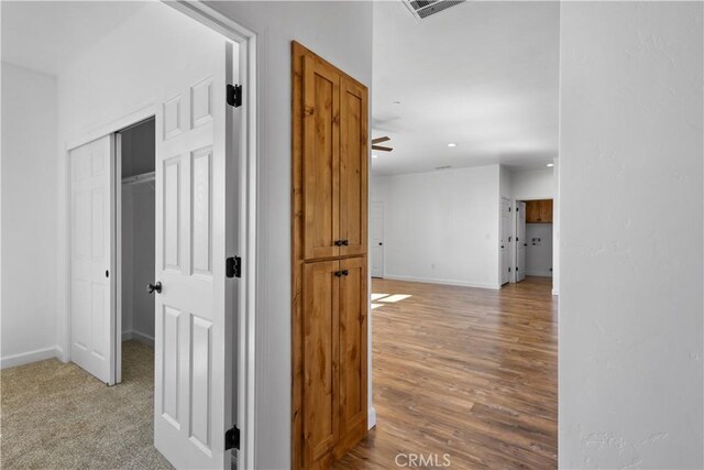 6010 Sunny Ln, Paradise, CA 95969 - hall featuring baseboards and wood finished floors