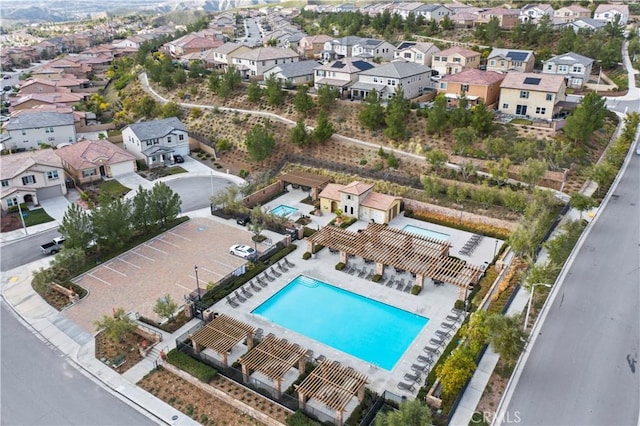 aerial view featuring a residential view