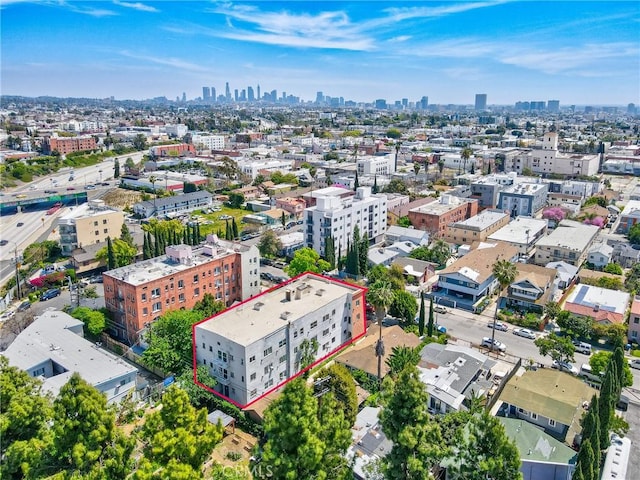 5617 La Mirada Ave, Los Angeles, CA 90038 - bird's eye view with a view of city