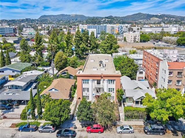 5617 La Mirada Ave, Los Angeles, CA 90038 - aerial view featuring a mountain view