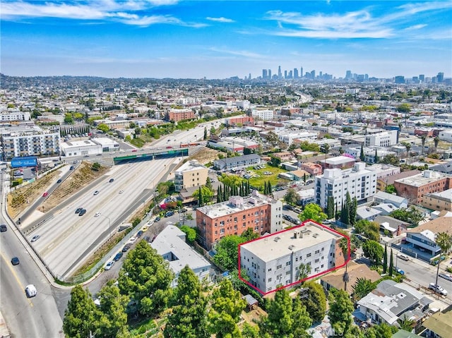 5617 La Mirada Ave, Los Angeles, CA 90038 - bird's eye view featuring a view of city