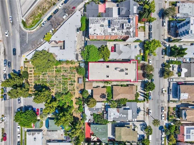 5617 La Mirada Ave, Los Angeles, CA 90038 - drone / aerial view featuring a residential view