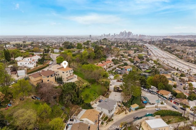 bird's eye view featuring a residential view and a city view