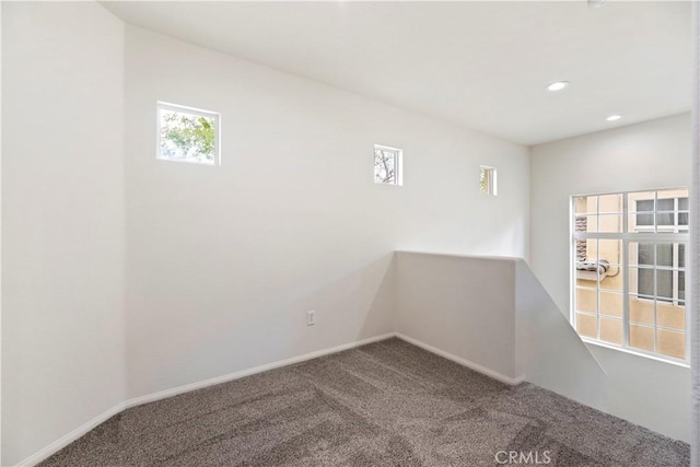 1984 Bronte Rd, San Jacinto, CA 92583 - spare room featuring baseboards, carpet flooring, and recessed lighting