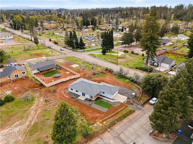 drone / aerial view with a residential view