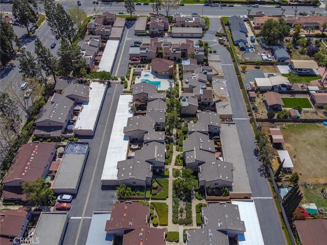 drone / aerial view featuring a residential view