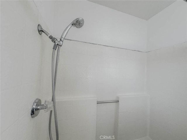 details with tiled shower