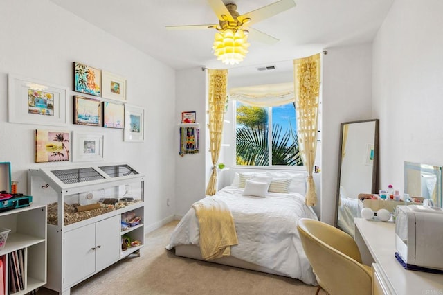 6497 Wayfinders Ct, Carlsbad, CA 92011 - carpeted bedroom with a ceiling fan