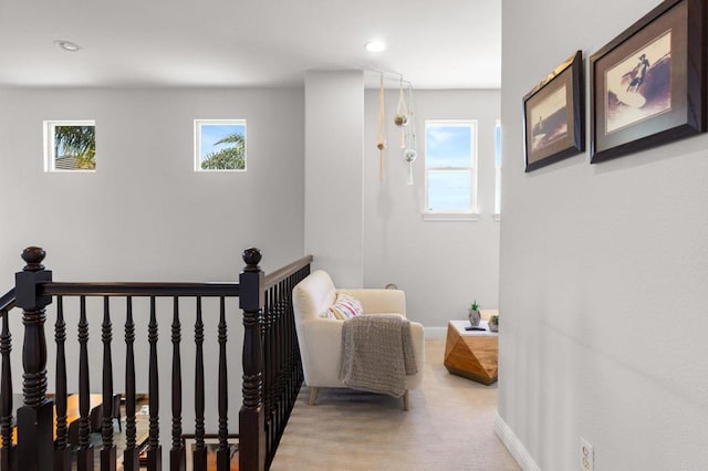 6497 Wayfinders Ct, Carlsbad, CA 92011 - hall with an upstairs landing and recessed lighting