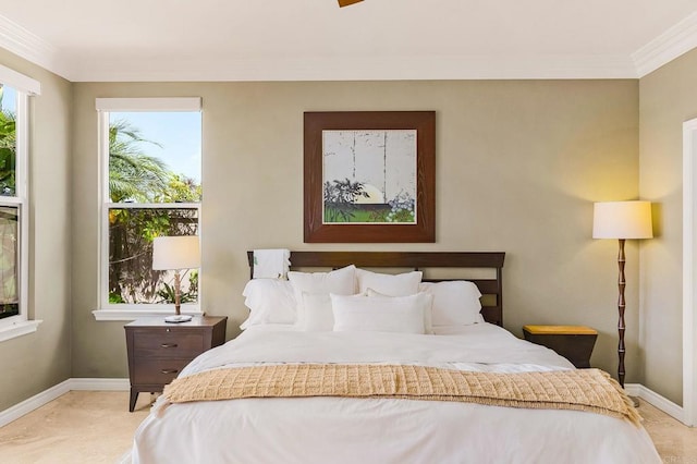 6497 Wayfinders Ct, Carlsbad, CA 92011 - bedroom featuring ornamental molding and light colored carpet