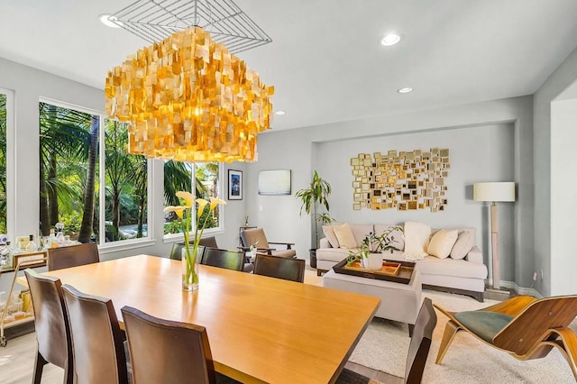 6497 Wayfinders Ct, Carlsbad, CA 92011 - dining area with recessed lighting and light wood-style flooring