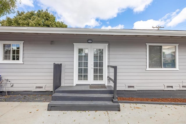 3168 Florine Dr, Lemon Grove, CA 91945 - view of exterior entry with crawl space and french doors