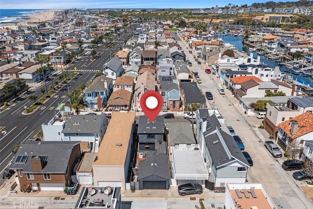 210 39th St, Newport Beach, CA 92663 - aerial overview of property's location with a large body of water and nearby suburban area