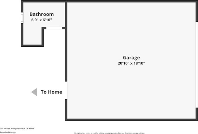 210 39th St, Newport Beach, CA 92663 - floor plan / room layout