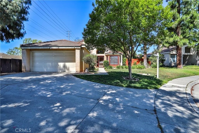 2003 Springcreek Cir, Upland, CA 91784 - ranch-style home featuring stucco siding, driveway, a garage, and a tile roof