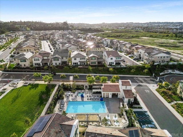 drone / aerial view featuring a residential view