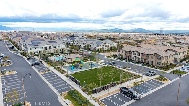 drone / aerial view featuring a residential view