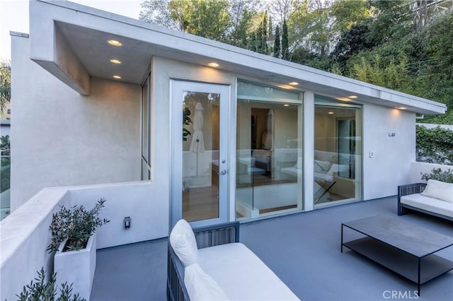 view of patio / terrace with an outdoor living space