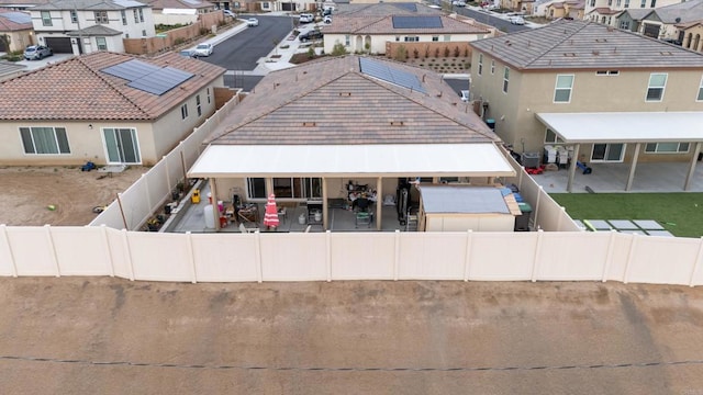 bird's eye view featuring a residential view