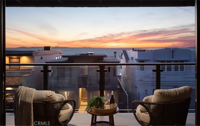 2604 Victoria Dr, Laguna Beach, CA 92651 - balcony at dusk with a water view