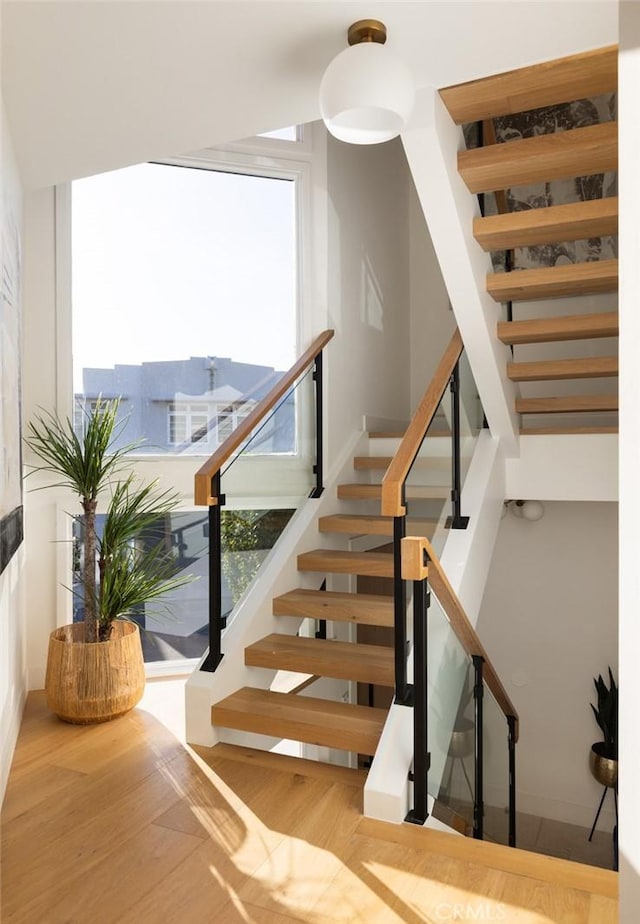 2604 Victoria Dr, Laguna Beach, CA 92651 - staircase with wood finished floors