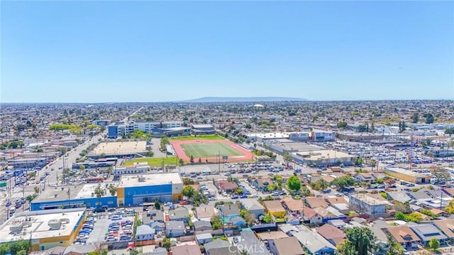 aerial view with a city view
