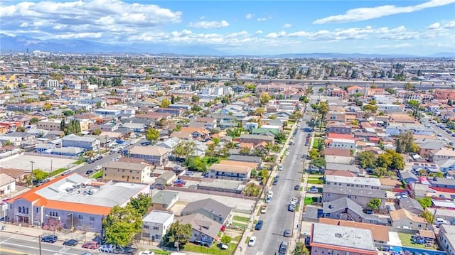drone / aerial view with a residential view