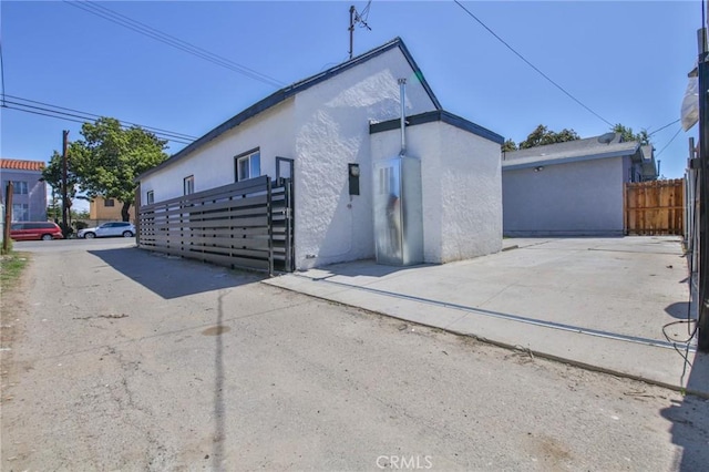 exterior space featuring fence