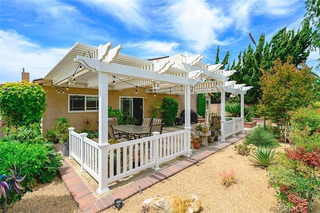20140 Bouma Ct, Cerritos, CA 90703 - view of patio / terrace featuring a pergola and outdoor dining area
