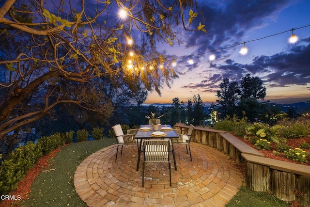 view of patio featuring outdoor dining space