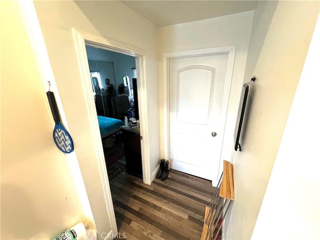 1708 E 3rd St, Los Angeles, CA 90033 - hallway with dark wood finished floors