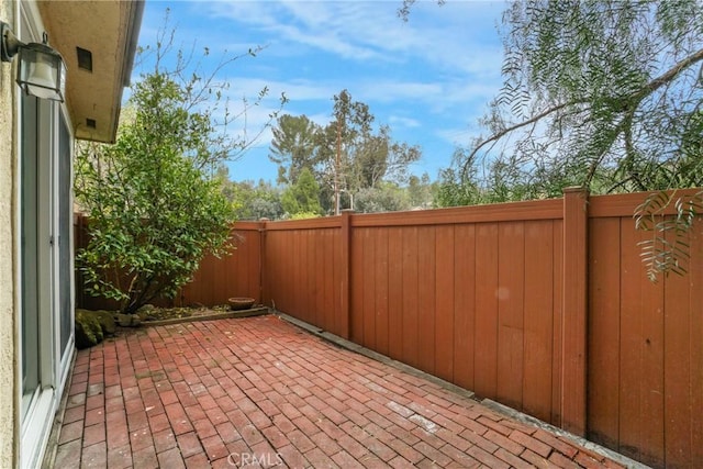 view of patio / terrace featuring a fenced backyard